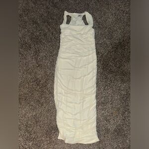 Oh Polly Cream bodycon twist dress size US 8